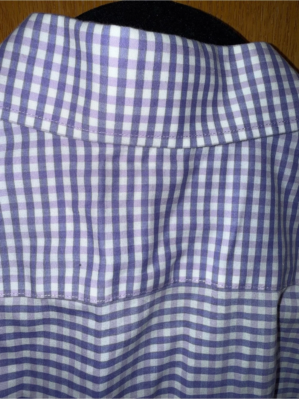 Banana Republic Grant Fit Men's Lilac Gingham Button-Down Shirt Size XL